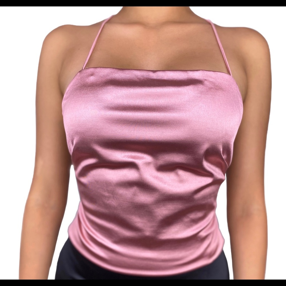 Pink Satin Top